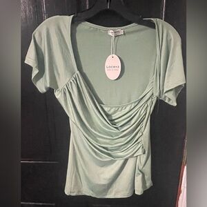 Women’s Locryz Silky Soft Stretch Green Top Shirt